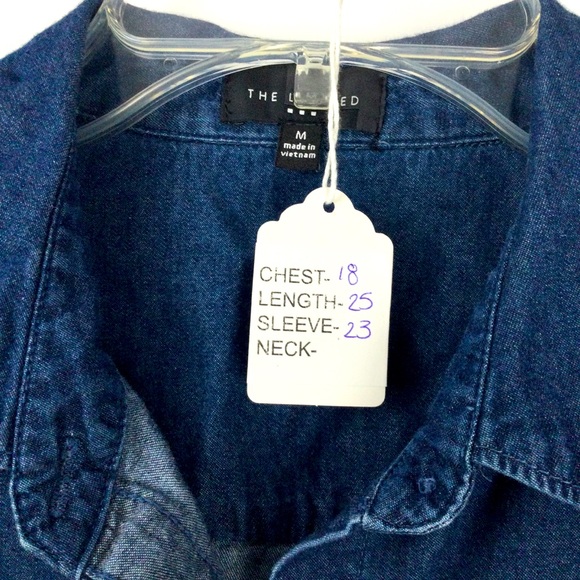 The Limited Denim chambray Button-Up Shirt womens size M - Picture 4 of 5